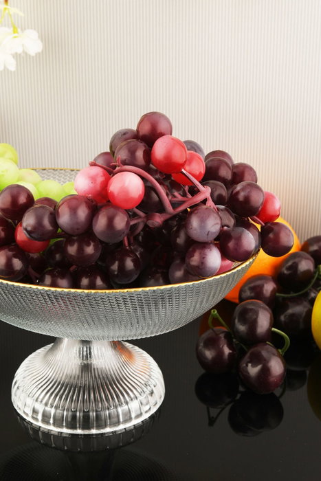 Hermia Plato de Frutas de Vidrio Transparente